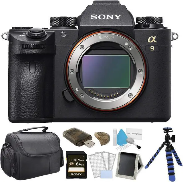 Alt view image 5 of 8 - Sony Alpha a9 Mirrorless Digital Camera (Body Only) Bundle with 64GB Memory Card + LCD Screen Protectors+ Carrying Case + More - Intl Model