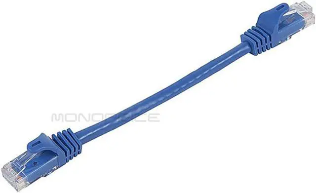 Alt view image 8 of 14 - Monoprice Cat6 Ethernet Patch Cable - 0.5 Feet - Blue | Network Internet Cord - RJ45, Stranded, 550Mhz, UTP, Pure Bare Copper Wire, 24AWG - Flexboot Series