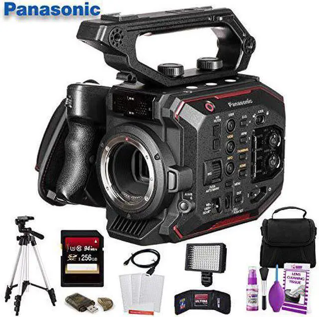 Alt view image 9 of 9 - Panasonic AU-EVA1 Compact 5.7K Super 35mm Cinema Camera W/ 256GB Memory Card, Bag, Tripod, Led Light and More