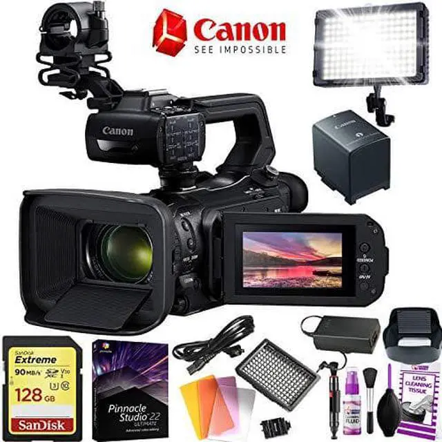 Alt view image 6 of 8 - Canon Xa55 Professional Uhd 4K Camcorder 4K Video - 15X Zoom Lens - 128Gb Memory - Video Editing Software Bundle