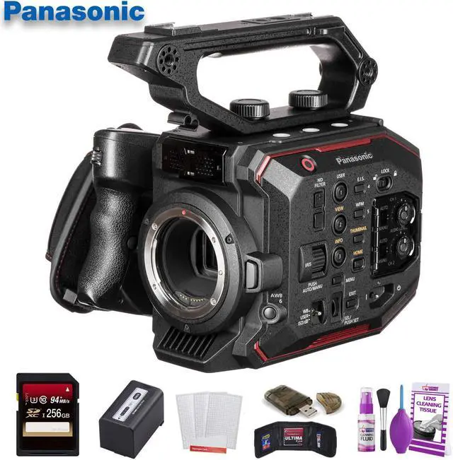 Alt view image 7 of 8 - Panasonic AU-EVA1 Compact 5.7K Super 35mm Cinema Camera W/ 256GB Memory Card, Cleaning Set and More.