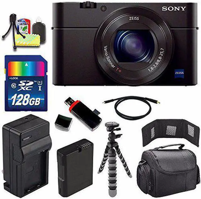 Alt view image 2 of 4 - Sony Cyber-shot DSC-RX100M3 Digital Camera + Extra battery + Charger + 128GB Bundle 7 - International Version (No Warranty)