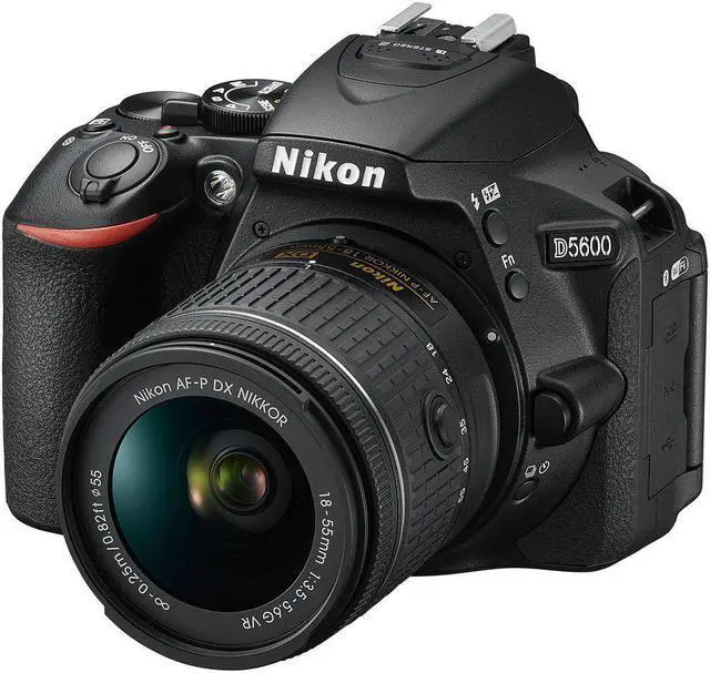 Alt view image 5 of 6 - Nikon D5600 DSLR Wi-FI NFC 24.2MP DX CMOS Camera AF-P 18-55mm VR Lens + LED Light kit + Wide Angle & Telephoto Lens - (Intl Model)