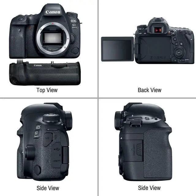 Alt view image 7 of 8 - Canon EOS 6D Mark II DSLR Camera (Body Only)   with Battery Grip, Cleaning Kit  Starter Bundle International Model