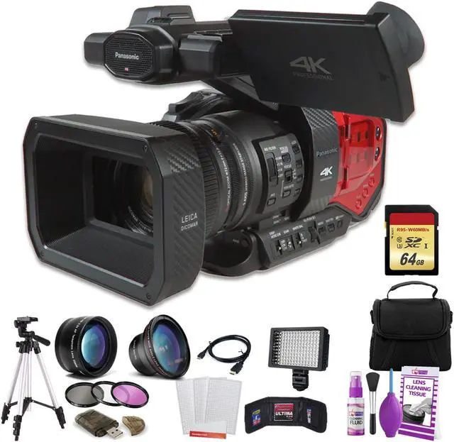 Alt view image 6 of 9 - Panasonic AG-DVX200 4K Professional Camcorder W/ 64GB Memory Card, Bag, Tripod, Led Light and More