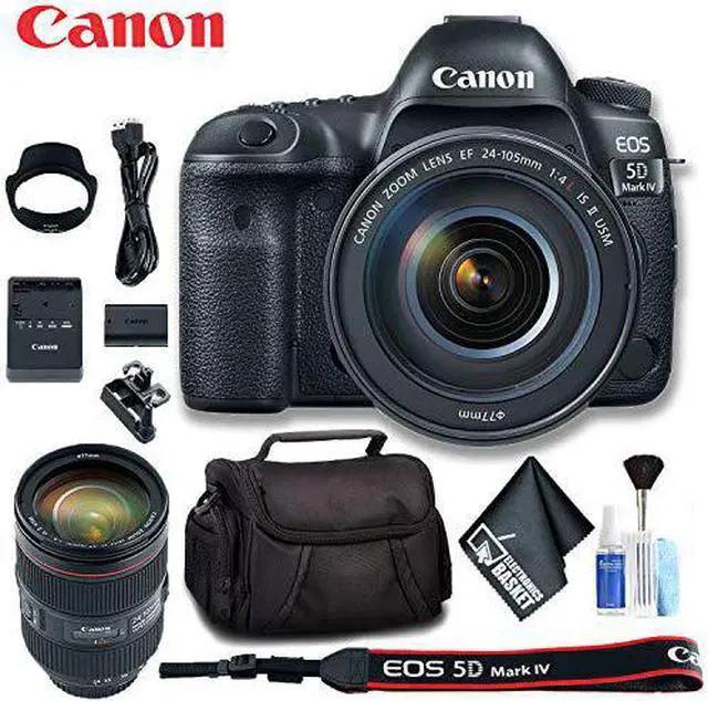 Alt view image 5 of 7 - Canon EOS 5D Mark IV DSLR Camera with 24-105mm f/4L II Lens (Intl Model) Standard Bundle