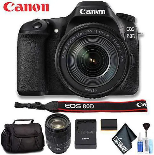 Alt view image 6 of 8 - Canon EOS 80D DSLR Camera with 18-135mm Lens (Intl Model) Standard Bundle