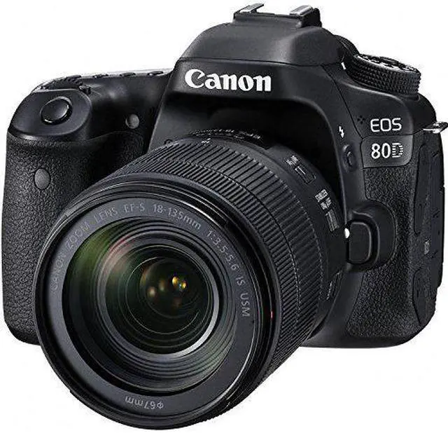 Alt view image 7 of 8 - Canon EOS 80D DSLR Camera with 18-135mm Lens (Intl Model) Deluxe Bundle