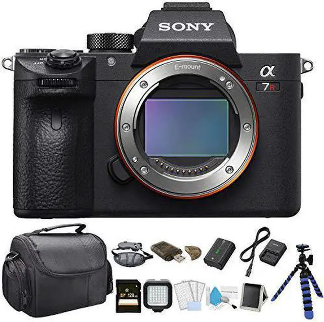 Alt view image 6 of 8 - Sony Alpha a7R III Mirrorless Digital Camera (Body Only) Bundle with 64GB Memory Card + LED Light + Spare Battery + LCD Screen Protectors + Carrying Case + More