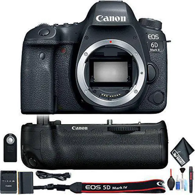 Alt view image 6 of 8 - Canon EOS 6D Mark II DSLR Camera (Body Only)   with Battery Grip, Cleaning Kit  Starter Bundle International Model