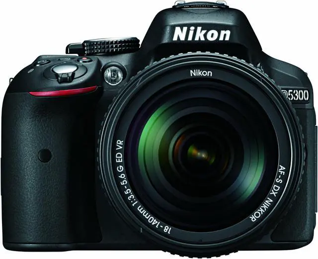 Main image of Nikon D5300 24.2 MP CMOS Digital SLR Camera with 18-140mm f/3.5-5.6G ED VR Auto Focus-S DX NIKKOR Zoom Lens (Black)