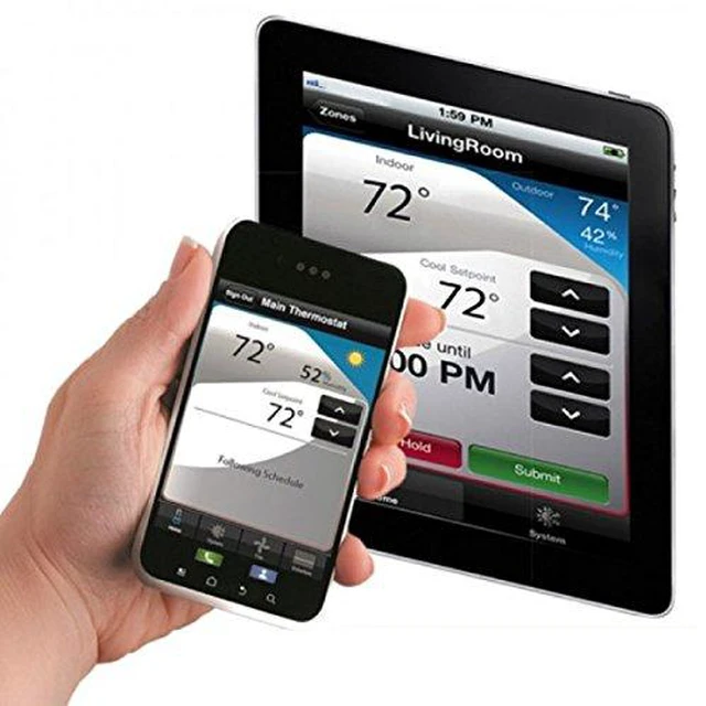 Alt view image 3 of 4 - Honeywell TH9320WF5003 WiFi 9000 Color Touchscreen Thermostat, Works with Alexa, Needs 'C' Wire