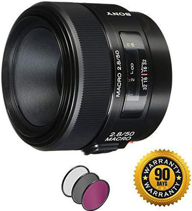 Refurbished: Sony 50mm f/2.8 Macro Lens with UV Filter (Renewed