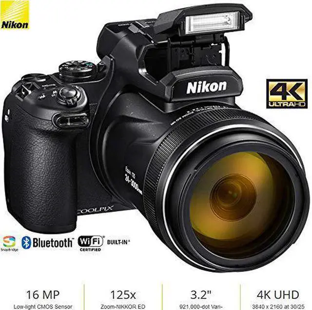 Alt view image 2 of 3 - Nikon COOLPIX P1000 16MP 125x Super-Zoom Digital Camera (26522)