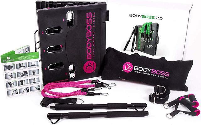 Alt view image 8 of 12 - BodyBoss Home Gym 2.0 - Full Portable Gym Home Workout Package - Pink