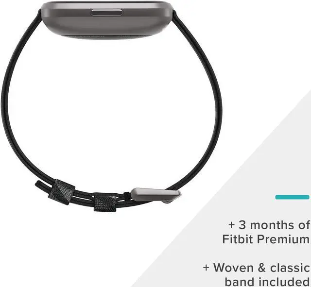 Alt view image 9 of 10 - Fitbit Versa 2 Special Edition Smoke Woven Band