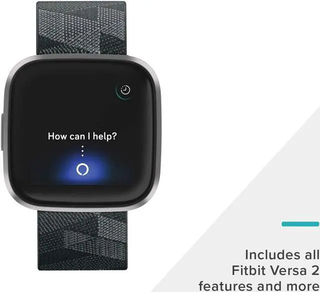 Alt view image 8 of 10 - Fitbit Versa 2 Special Edition Smoke Woven Band