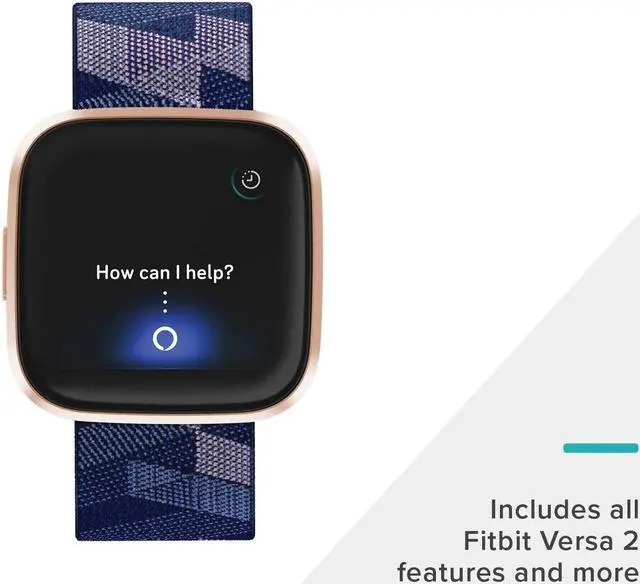 Alt view image 6 of 8 - Fitbit Versa 2 SE Navy Pink Woven
