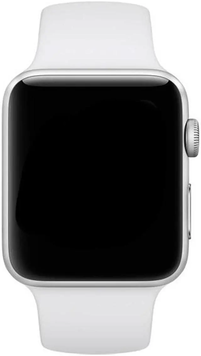 Alt view image 6 of 10 - Apple Watch Series 3 42mm Smartwatch (GPS Only, Silver Aluminum Case, White Sport Band)