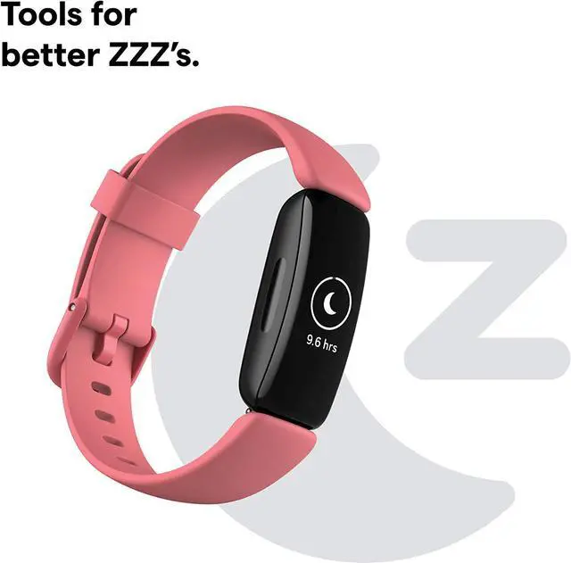 Alt view image 4 of 6 - Fitbit Inspire 2 Health & Fitness Tracker, Black/Rose, (S & L Bands Included)