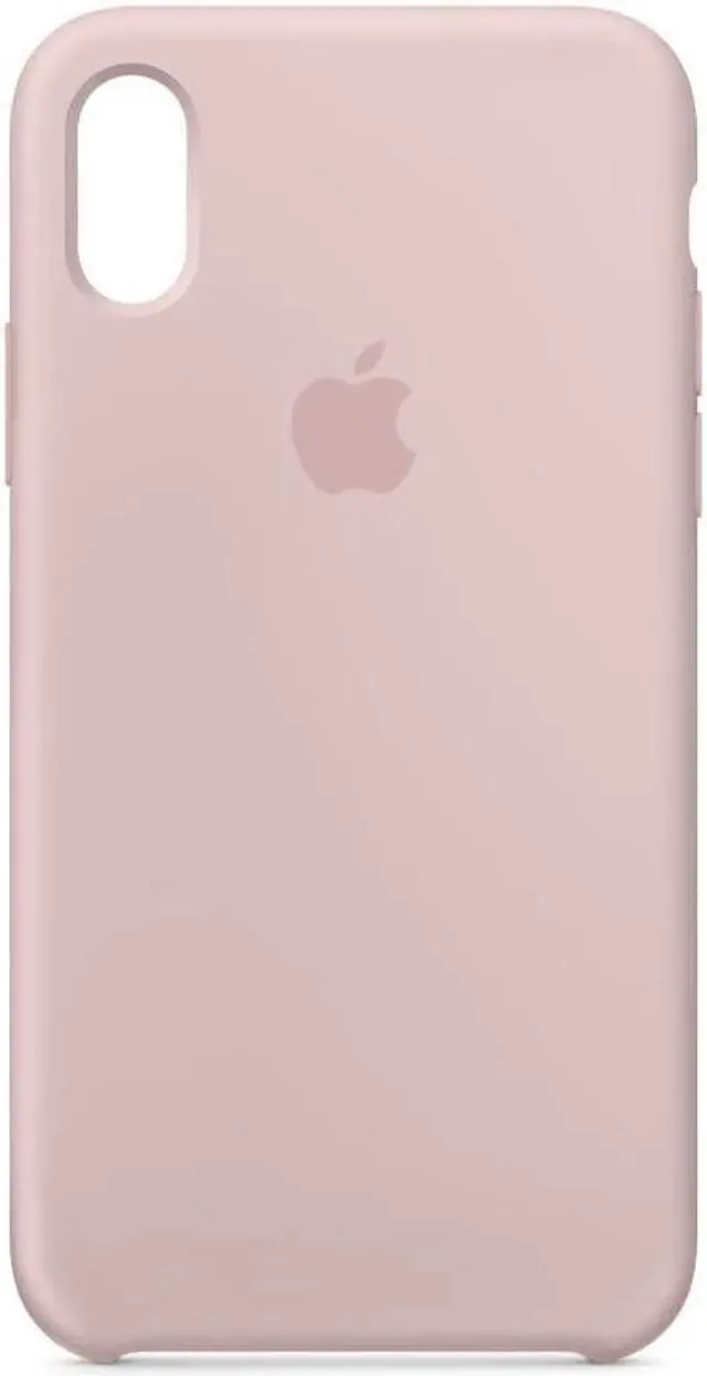 Main image of Apple iPhone X Silicone Case - Pink Sand - iPhone X - Pink Sand - Silicone, MicroFiber