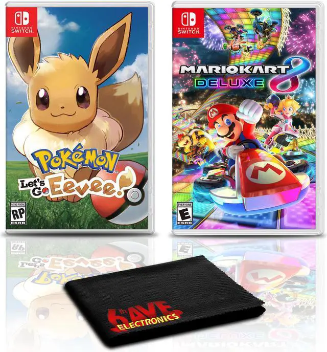 Main image of Pokemon: Let's Go, Eevee! and Mario Kart 8 Deluxe - 2 Games For Nintendo Switch