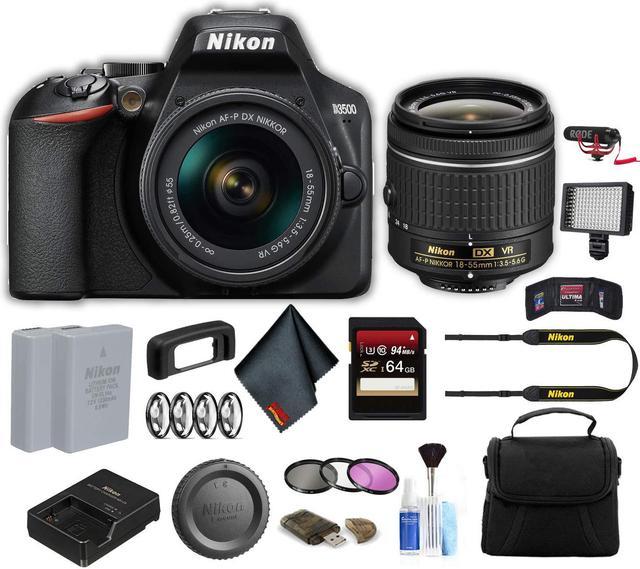Nikon D3500 DSLR Camera with 18-55mm Lens Advanced Bundle W/ Bag