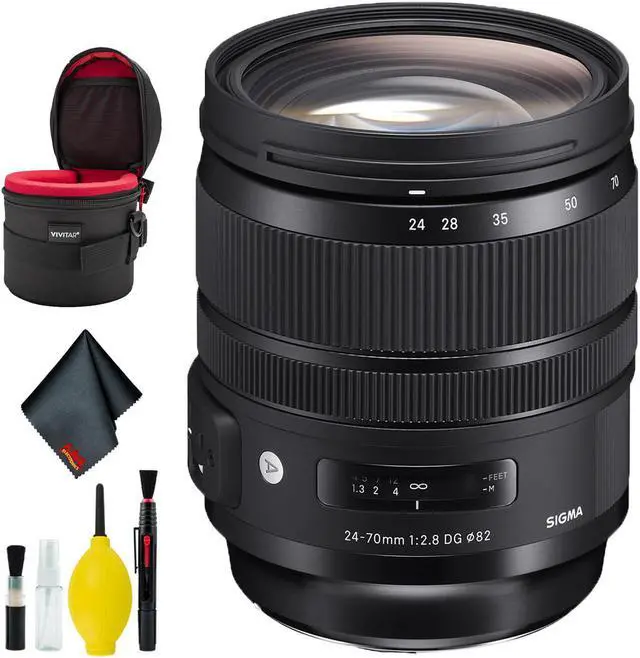 Main image of Sigma 24-70mm f/2.8 DG OS HSM Art Lens for Canon EF (Intl Model) Deluxe Kit