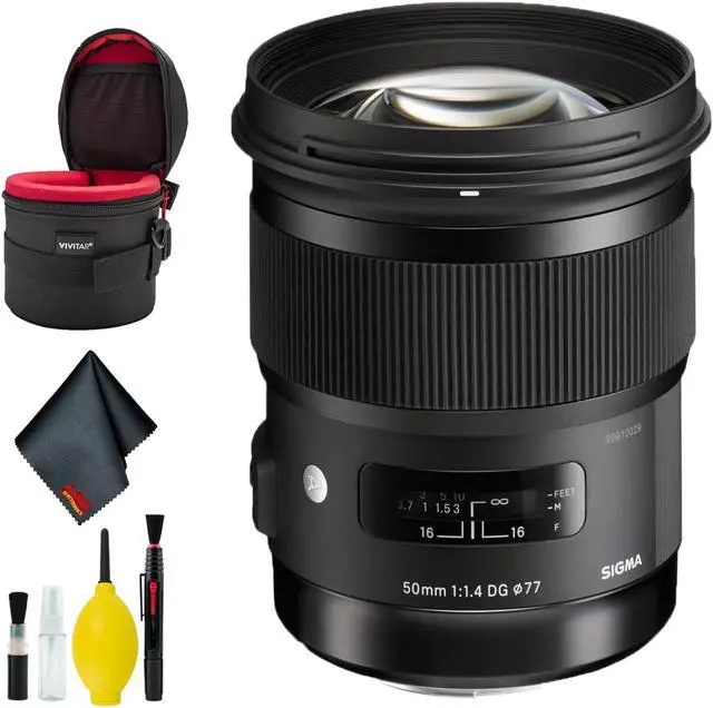 Alt view image 4 of 5 - Sigma 50mm f/1.4 DG HSM Art Lens for Canon EF Deluxe Kit