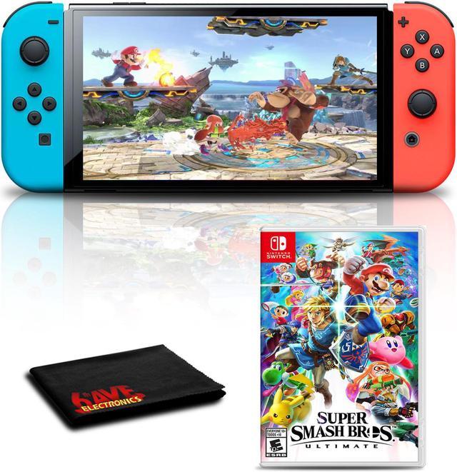 Nintendo Switch Lite (Blue) Gaming Console Bundle with Super Smash Bros 