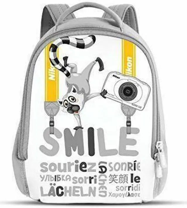 Alt view image 3 of 4 - Nikon VAECSS63 Kinder Smile Camera Backpack Bags, White