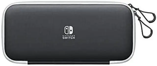Alt view image 12 of 20 - Nintendo Switch Carrying Case & Screen Protector - Black and White