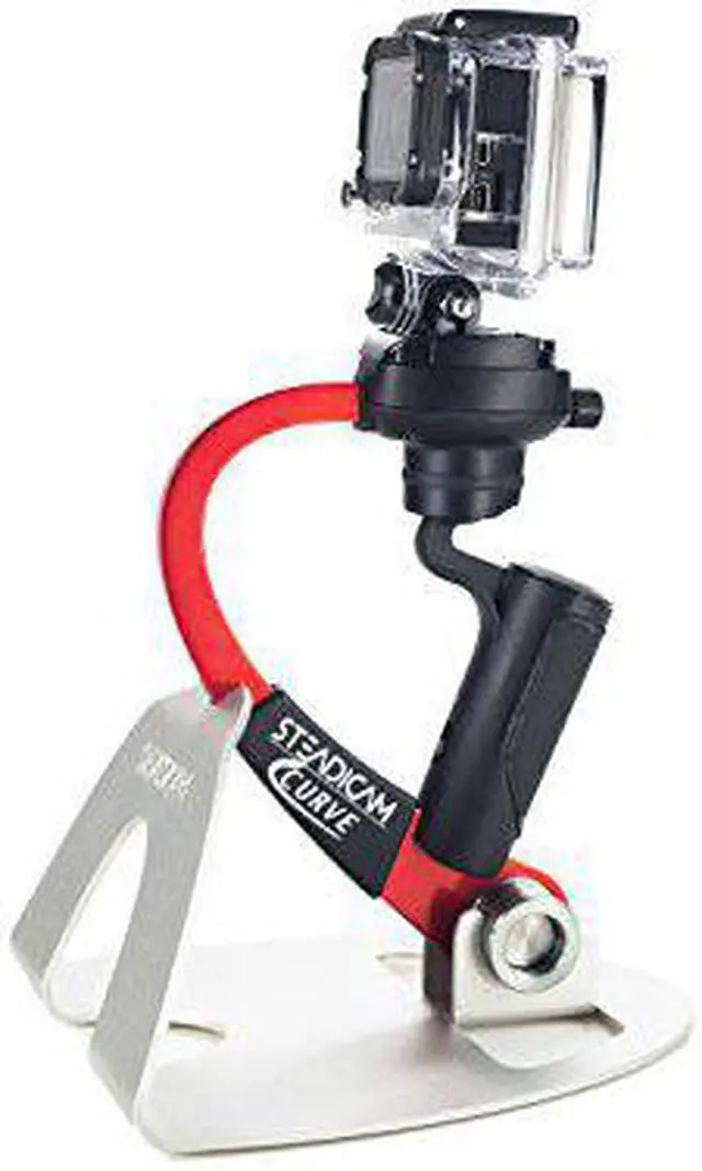 Alt view image 2 of 4 - Steadicam Curve-BK Handheld Video Stabilizer and Grip for GoPro Hero Cameras 3, 4 Black & Hero 5 (Red)