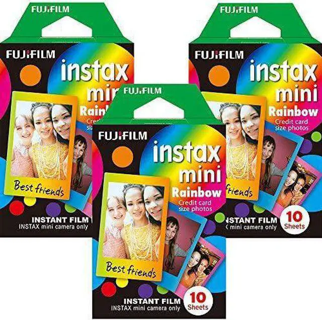 Alt view image 6 of 8 - Fujifilm Instax Mini Instant Rainbow Film, 10 Sheets, 3 Value Set