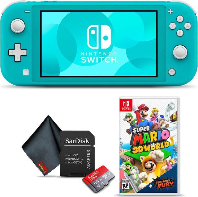 Nintendo Switch Lite (Turquoise) with Super Mario 3D World +