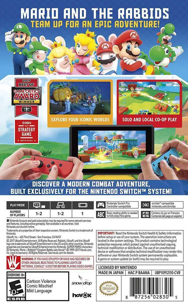 Alt view image 4 of 7 - UBI SOFT ENTERTAINMENT UBP10902110 SWH MARIO + RABBIDS KINGDOM BATTLE