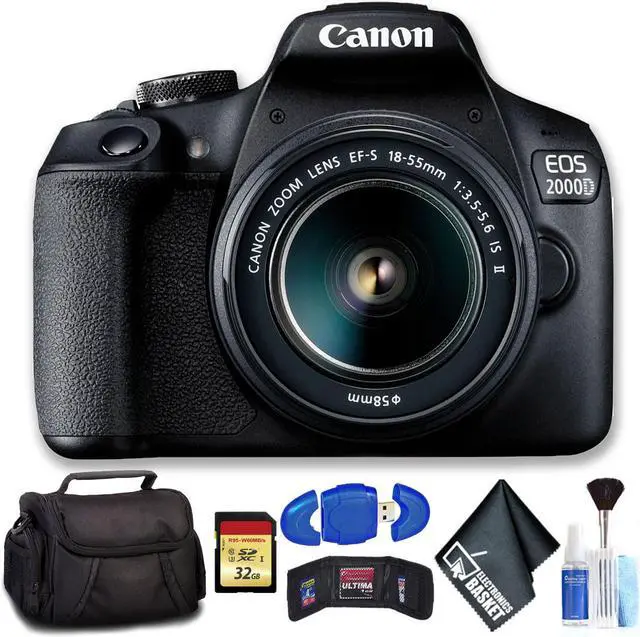 Main image of Canon EOS 2000D with EF-S 18-55mm IS II Lens (Intl Model) Deluxe Bundle