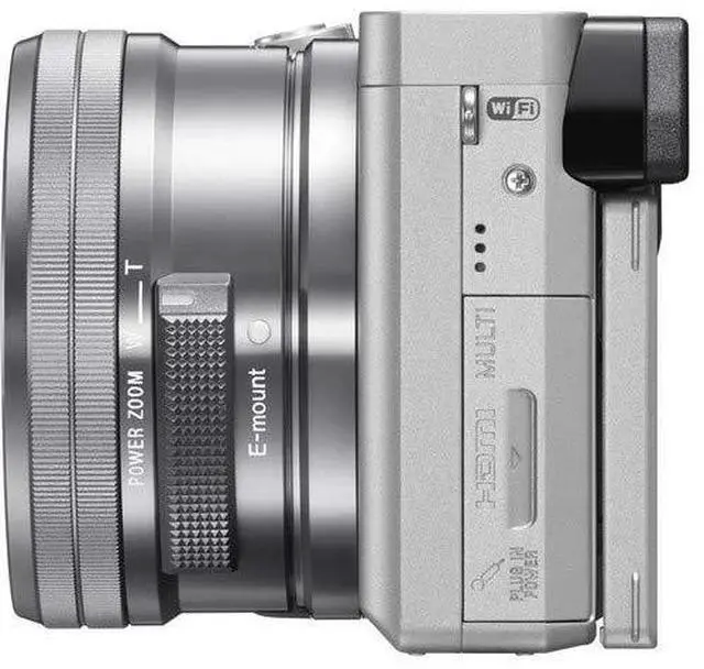 Alt view image 2 of 4 - Sony Alpha a6300 Mirrorless Camera with 16-50mm Lens Silver ILCE-6300L/S With Soft Bag, Lens Filters, Tripod, Additional Battery, Rode Mic, LED Light, 64GB Cards, , Plus Essential Accessories