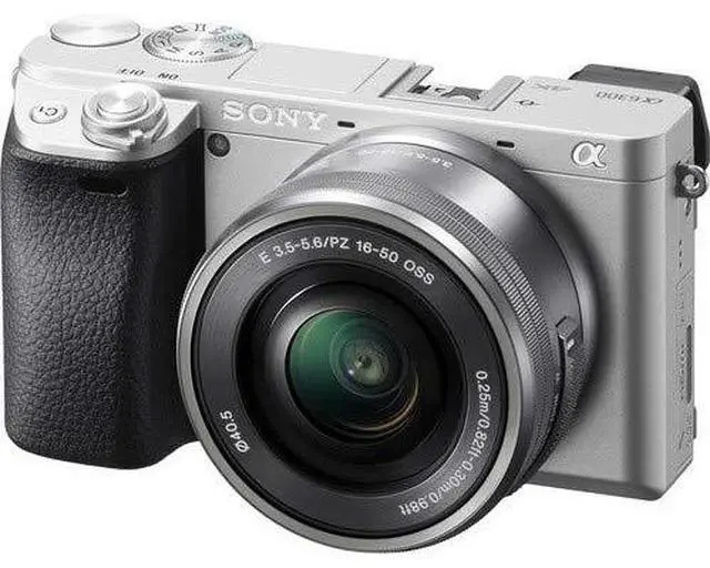 Alt view image 3 of 4 - Sony Alpha a6300 Mirrorless Camera with 16-50mm Lens Silver ILCE-6300L/S With Soft Bag, Lens Filters, Tripod, Additional Battery, Rode Mic, LED Light, 64GB Cards, , Plus Essential Accessories