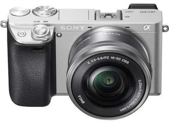 Alt view image 4 of 4 - Sony Alpha a6300 Mirrorless Camera with 16-50mm Lens Silver ILCE-6300L/S With Soft Bag, Lens Filters, Tripod, Additional Battery, Rode Mic, LED Light, 64GB Cards, , Plus Essential Accessories