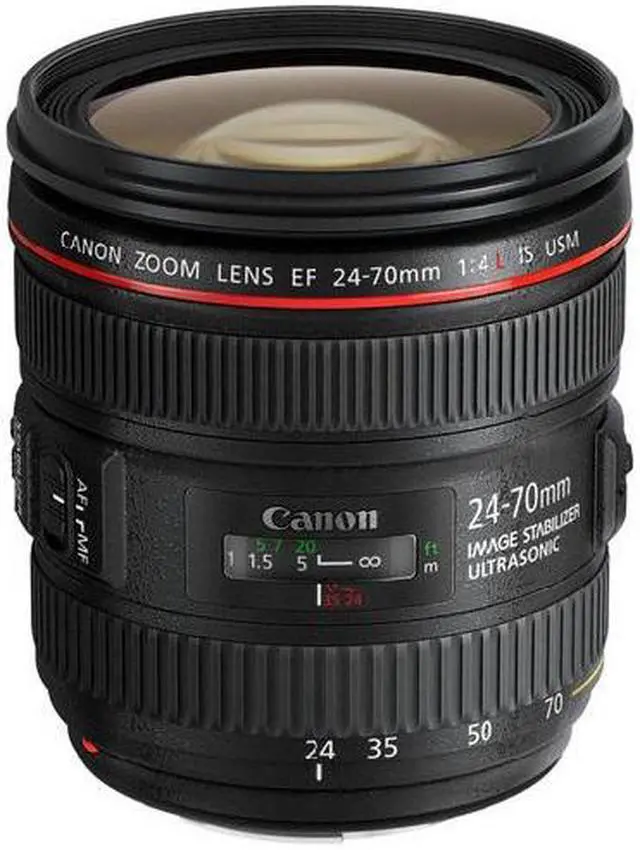 Alt view image 4 of 7 - Canon - 24 mm to 70 mm - f/4 - Zoom Lens for Canon EF/EF-S - 77 mm Attachment - 0.70x Magnification - 2.9x Optical Zoom - Optical IS - USM - 3.3"Diameter