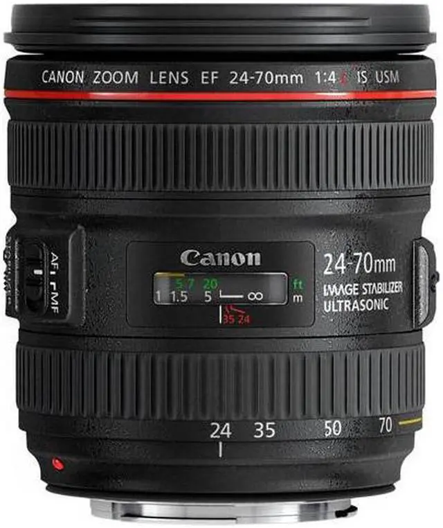 Alt view image 5 of 7 - Canon - 24 mm to 70 mm - f/4 - Zoom Lens for Canon EF/EF-S - 77 mm Attachment - 0.70x Magnification - 2.9x Optical Zoom - Optical IS - USM - 3.3"Diameter