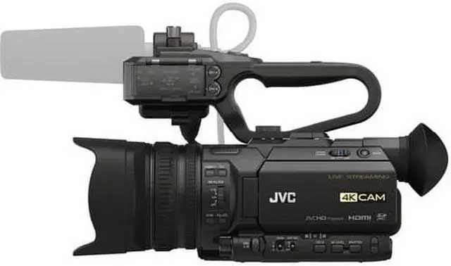 Alt view image 13 of 15 - JVC GY-HM250 12.4MP 4K UHD Camcorder with FHD Live Streaming, 12x Optical Zoom