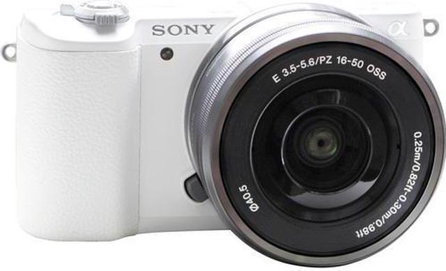 Sony a5100 16-50mm DSLR Camera with 3-Inch Flip Up LCD (White