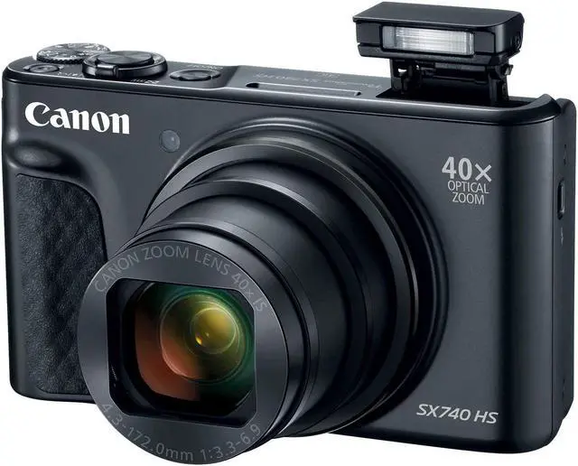 Alt view image 4 of 4 - Canon PowerShot SX740 Digital Camera w/40x Optical Zoom & 3 Inch Tilt LCD - 4K VIdeo, Wi-Fi, NFC, Bluetooth Enabled (Black)