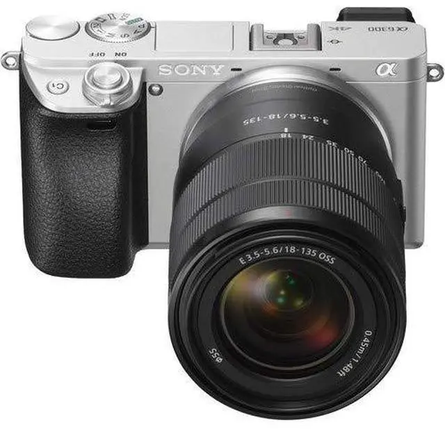 Alt view image 4 of 4 - Sony Alpha a6300 Mirrorless Camera with 18-135mm Lens Silver ILCE-6300M/S With Soft Bag, Lens Filters, Tripod, Additional Battery, 64GB Memory Card, Card Reader , Plus Essential Accessories
