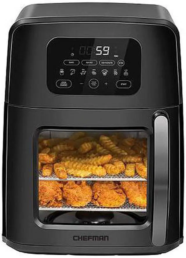 Alt view image 8 of 10 - Chefman Family Sized Auto Stir 14 in 1 Digital LED Air Fryer and Convection Oven