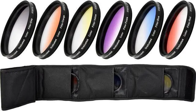 Alt view image 10 of 11 - Vivitar 77mm Graduated Color Multicoated Filter Set #VIV-FKGR6-77