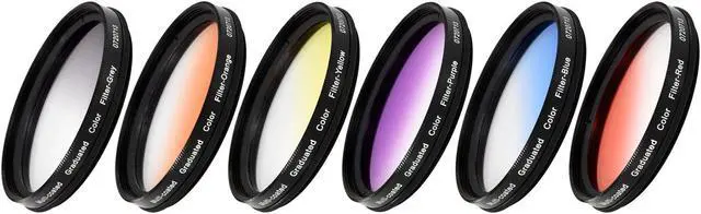 Alt view image 9 of 11 - Vivitar 77mm Graduated Color Multicoated Filter Set #VIV-FKGR6-77