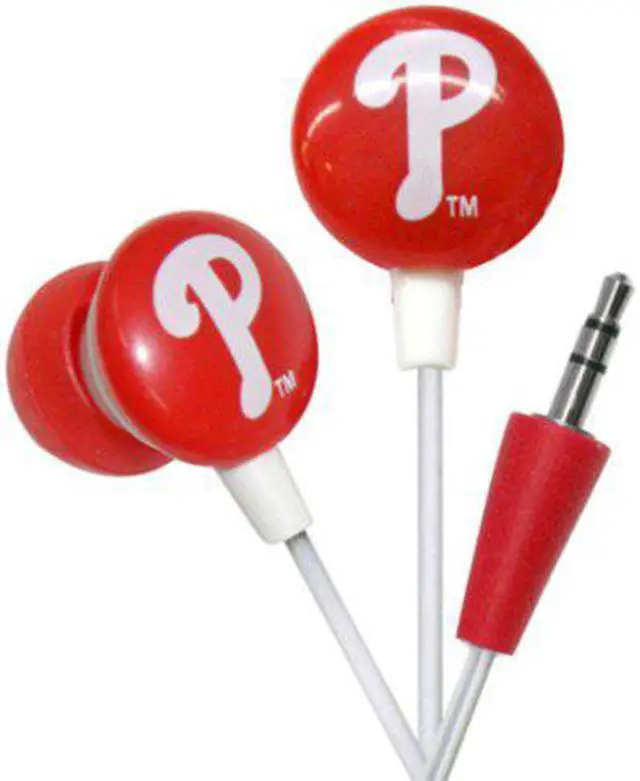 Alt view image 2 of 4 - iHip MLF10169PHL MLB Philadelphia Phillies Printed Ear Buds, Blue/Red